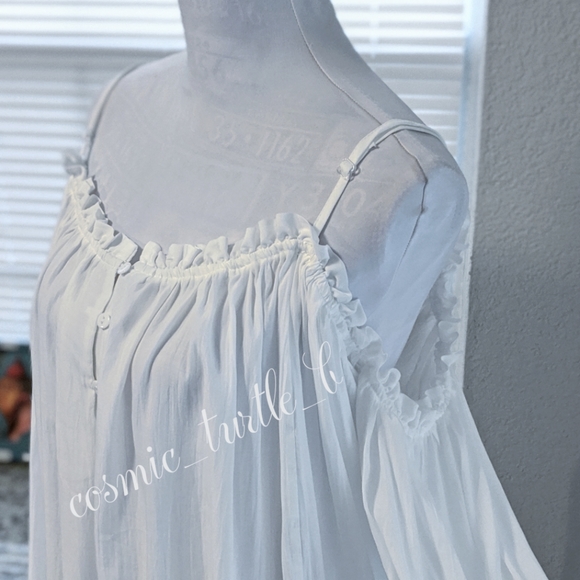 New Oversized Cold Shoulder Camisole Blouse Top - Picture 6 of 9